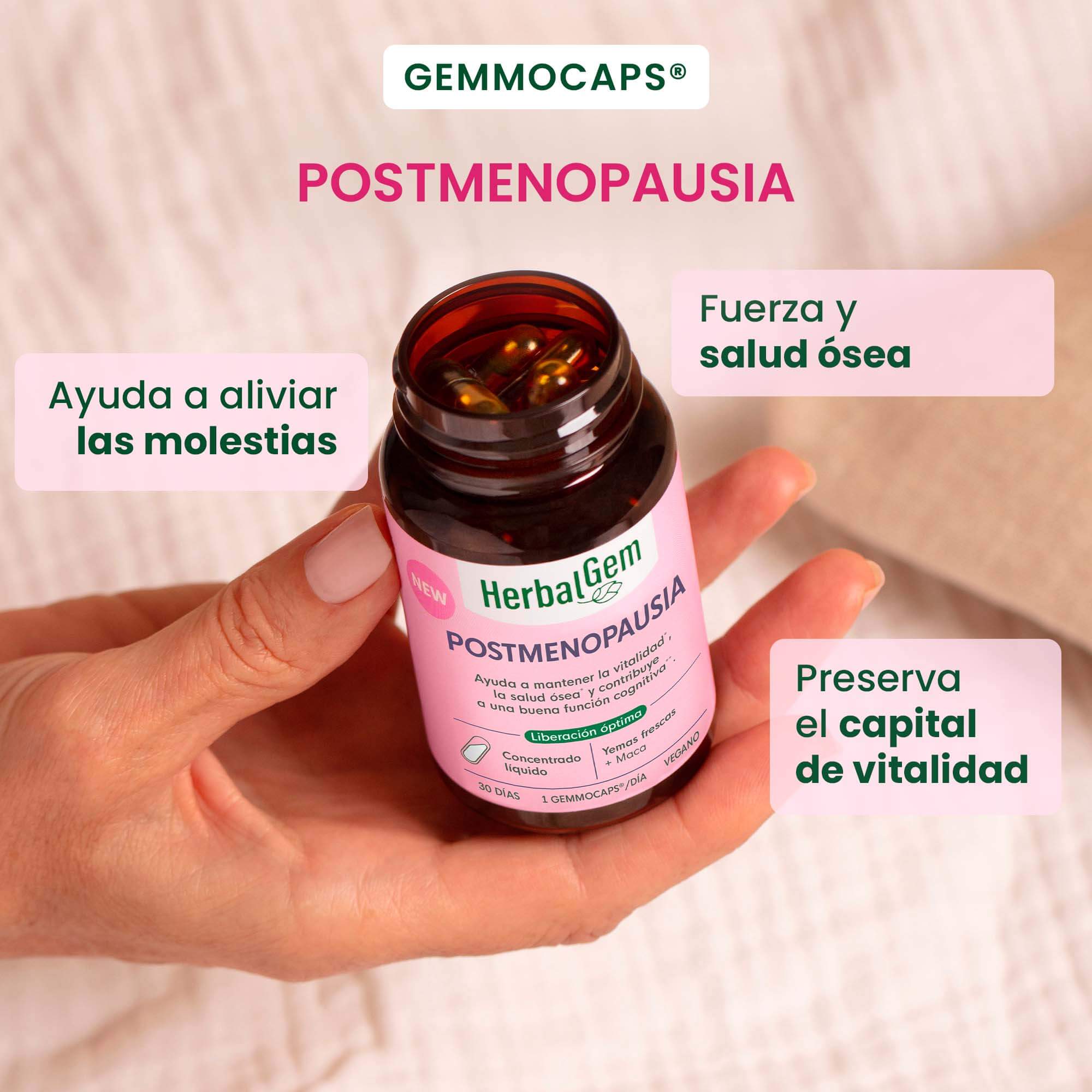 Suplemento alimenticio para la postmenopausia