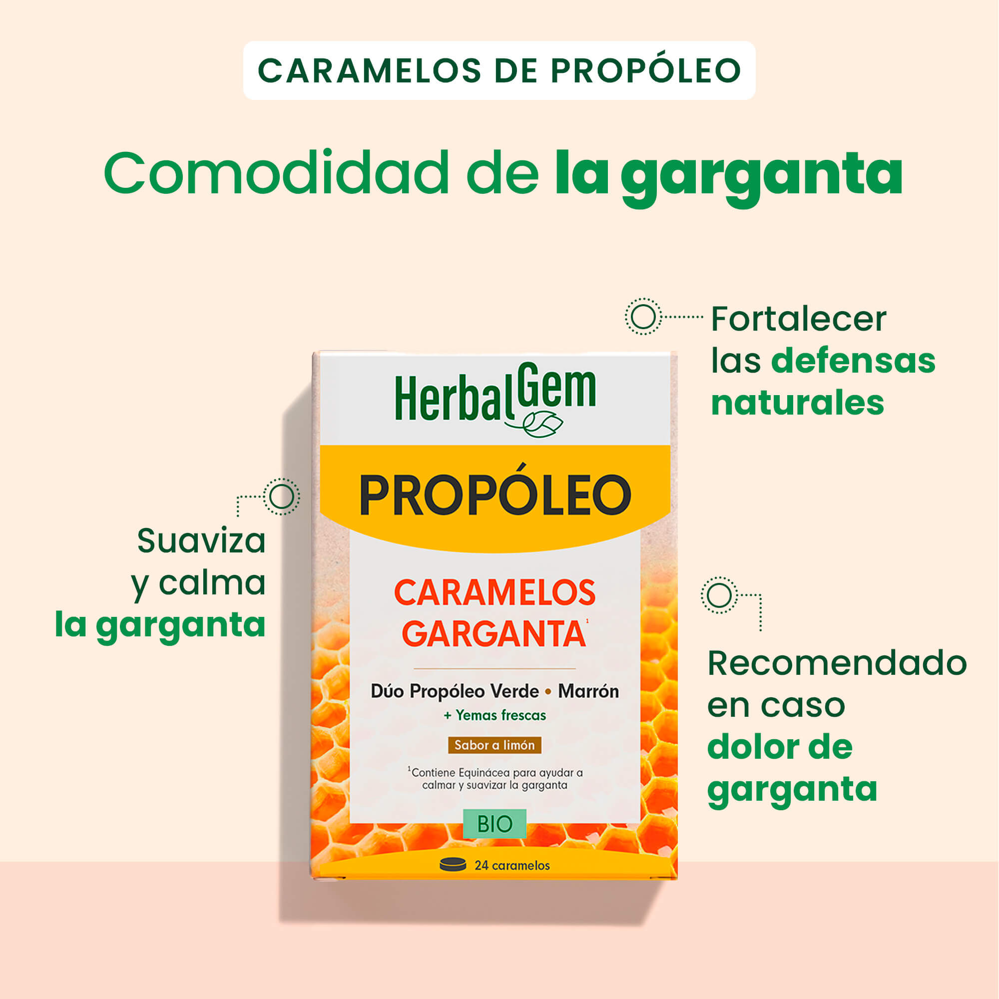 Caramelos Propóleo Garganta - Bio